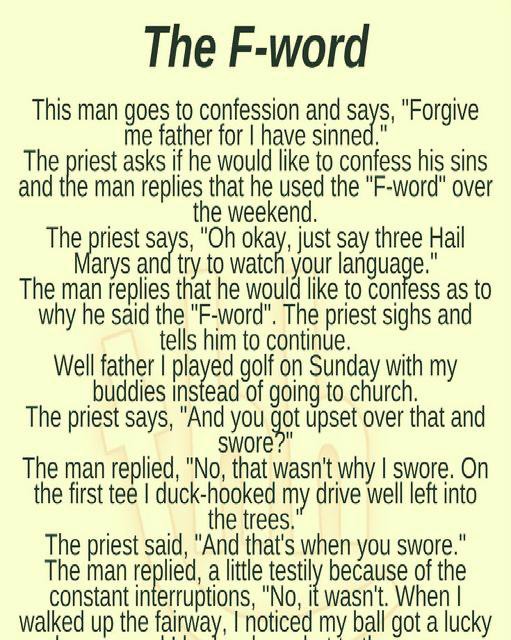 A Man Confessed To A Priest That He Cursed