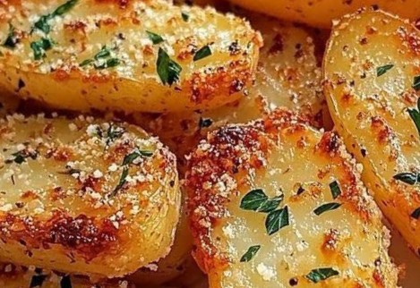 Crispy Garlic Parmesan Roasted Potatoes Recipe