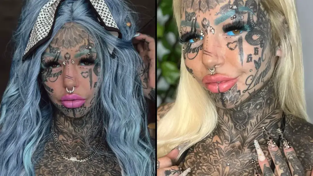 Woman Who Spent Over $200,000 On Tattoos Reveals What She Looked Like Before Extreme Transformation